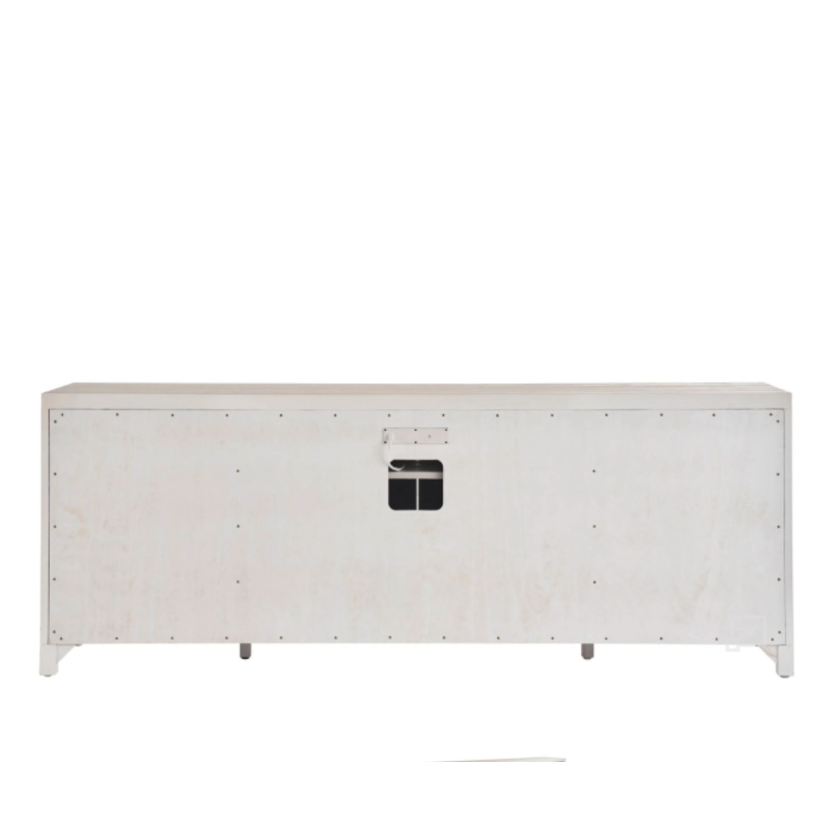 Outside The Box 85x18x32 Captiva Coastal White Sand 4 Door Credenza / Sideboard