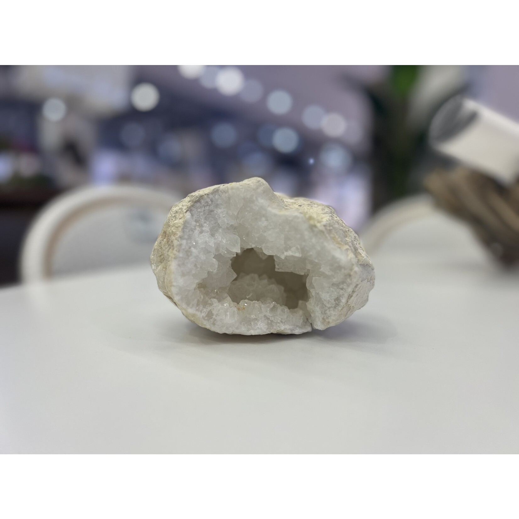 Outside The Box 5" x 5" x 4" Genuine White Quartz Geode