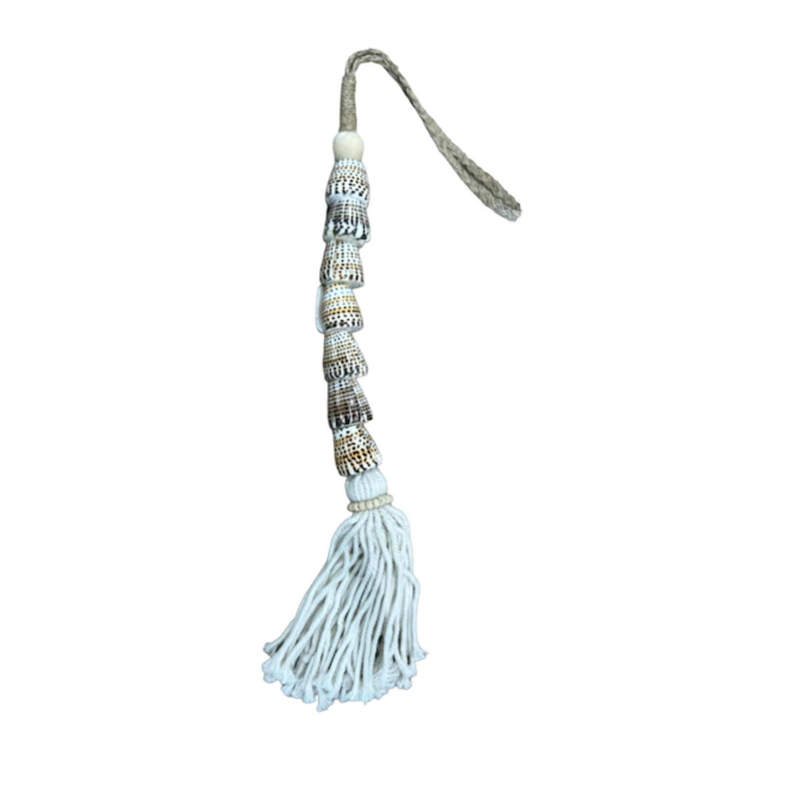 Outside The Box 26" Handcrafted Natural Conus Literature Shell  Tassel