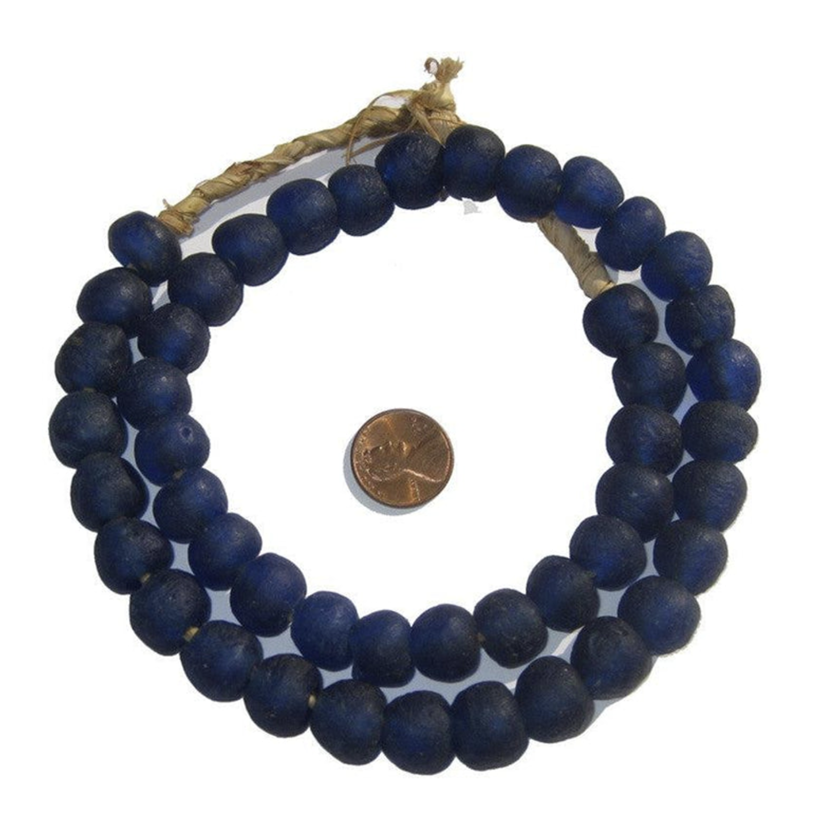 Outside The Box 26" Cobalt Blue Recycled Glass Beads 14MM