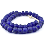 Outside The Box 28" Cobalt Blue Recycled Glass Beads 18mm