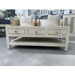 Outside The Box 47x30x18 Kagu White Rattan  6 Drawer Coffee Table - RT01