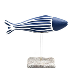 Outside The Box 7" Adrians Fish Blue & White Handcrafted Porcelain Ceramic Sculpture