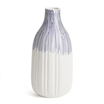Outside The Box 12" Collette White & Blue Hand-crafted Vase