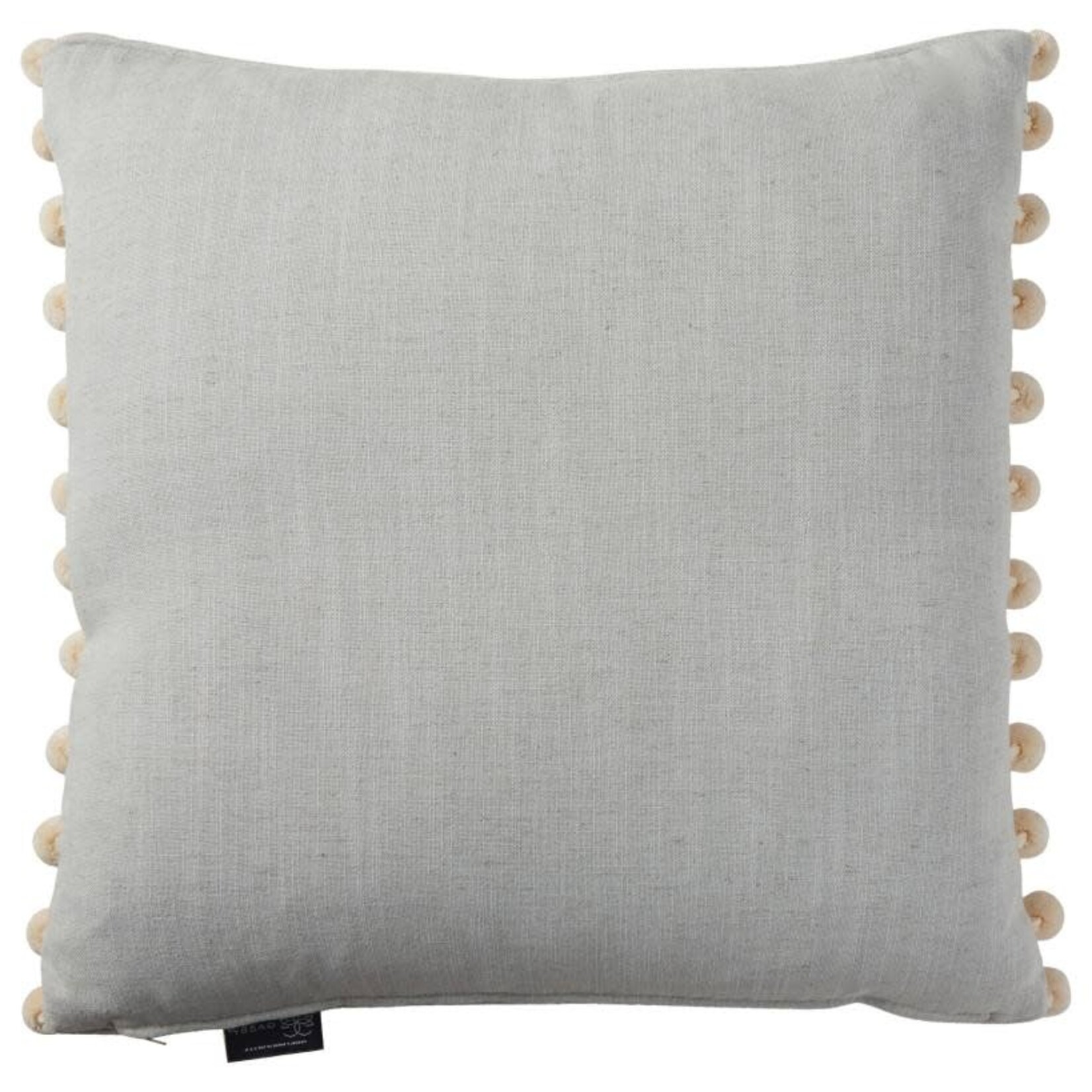 Outside The Box 22x22 Wendy Jane Rosemary Stripe Mineral W/ Pom Poms Feather Down Accent Pillow
