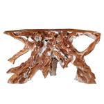 Outside The Box 59x18x31 Taman White Washed Teak Root Console