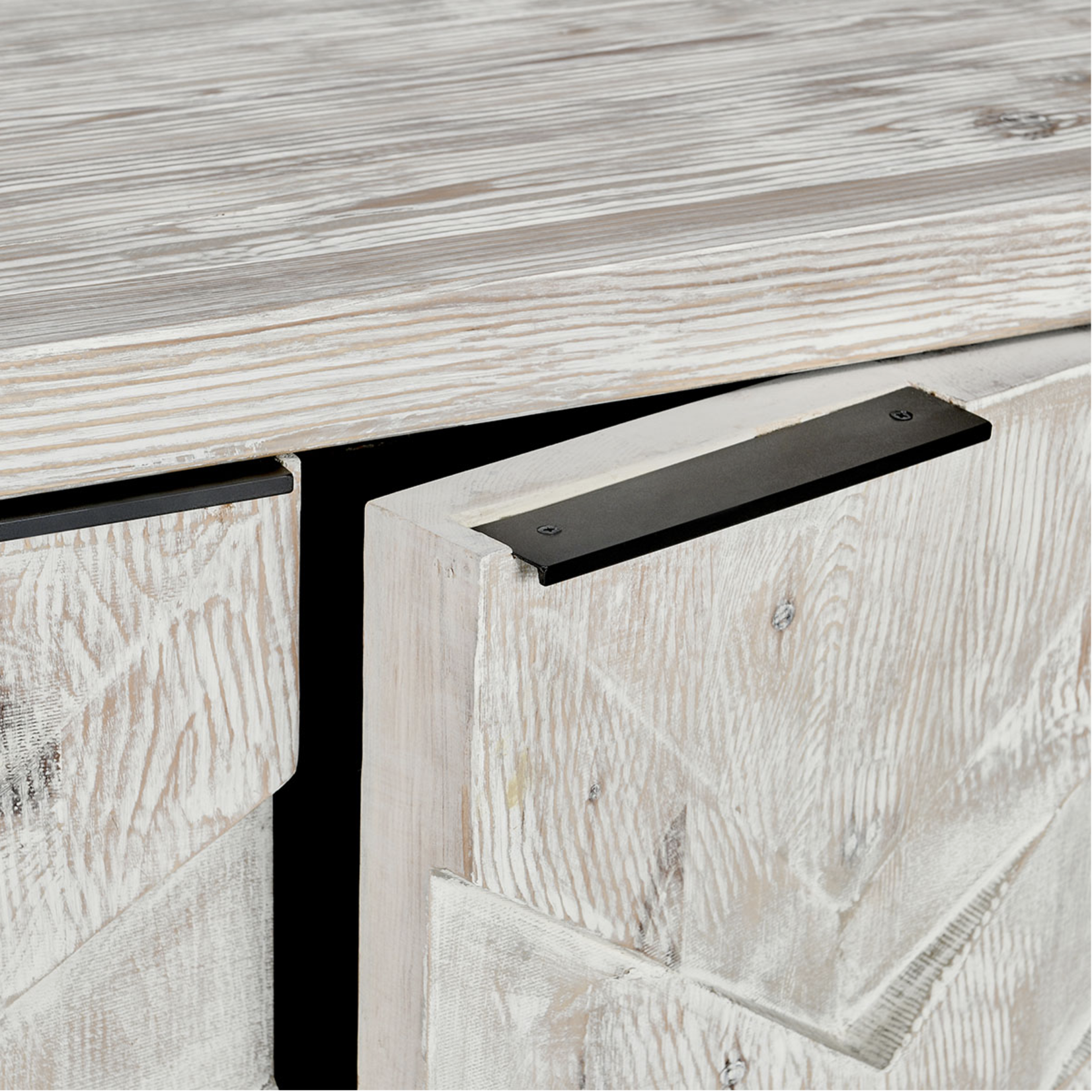 Outside The Box 103x19x36 Frederick Vintage Cream Reclaimed Pine 6 Door Sideboard