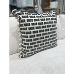 Outside The Box 24x24 Wendy Jane All Fringed Up Denim W/ Pom Poms Feather Down Accent Pillow