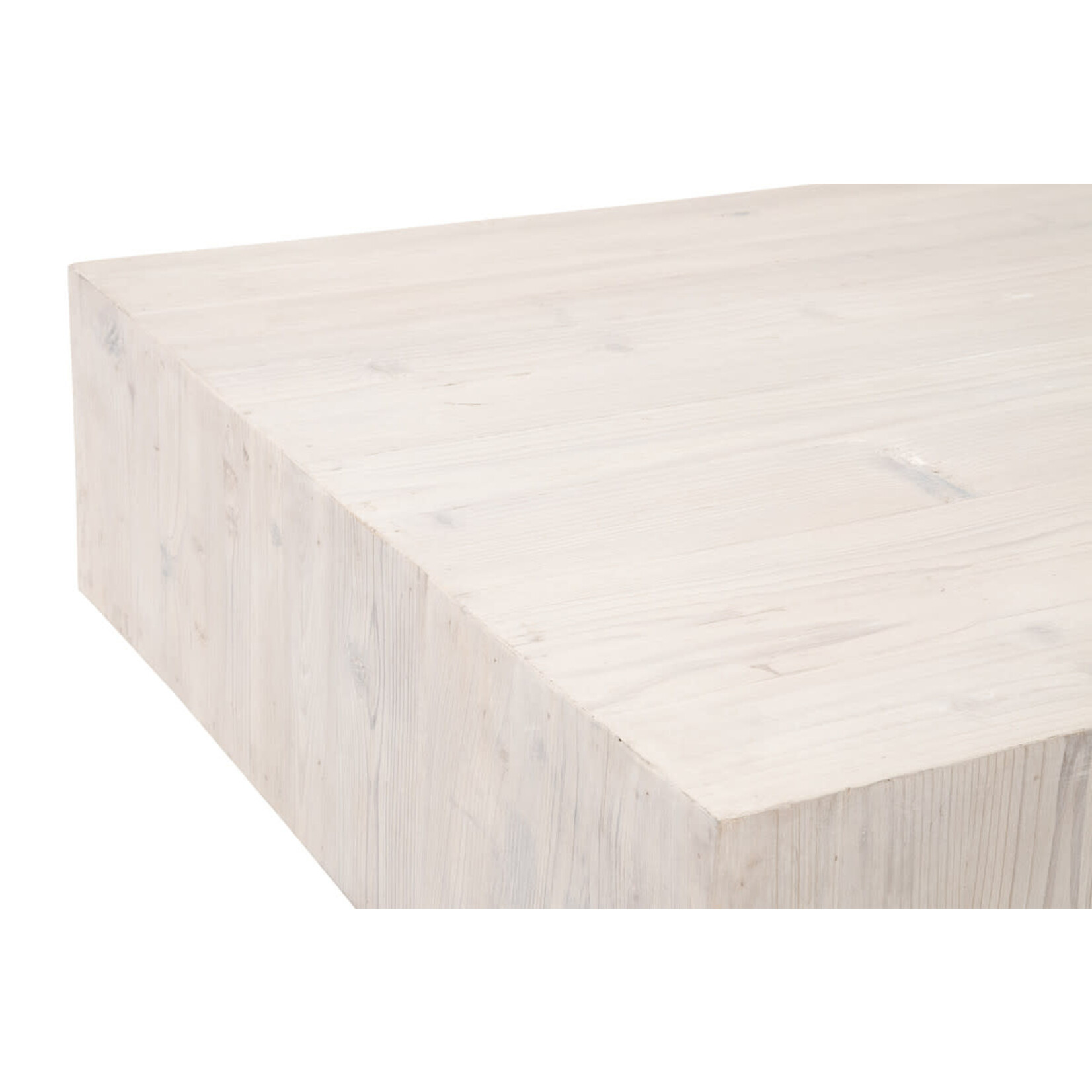 Outside The Box 54x30x15 Montauk White Wash Pine Rectangular Coffee Table