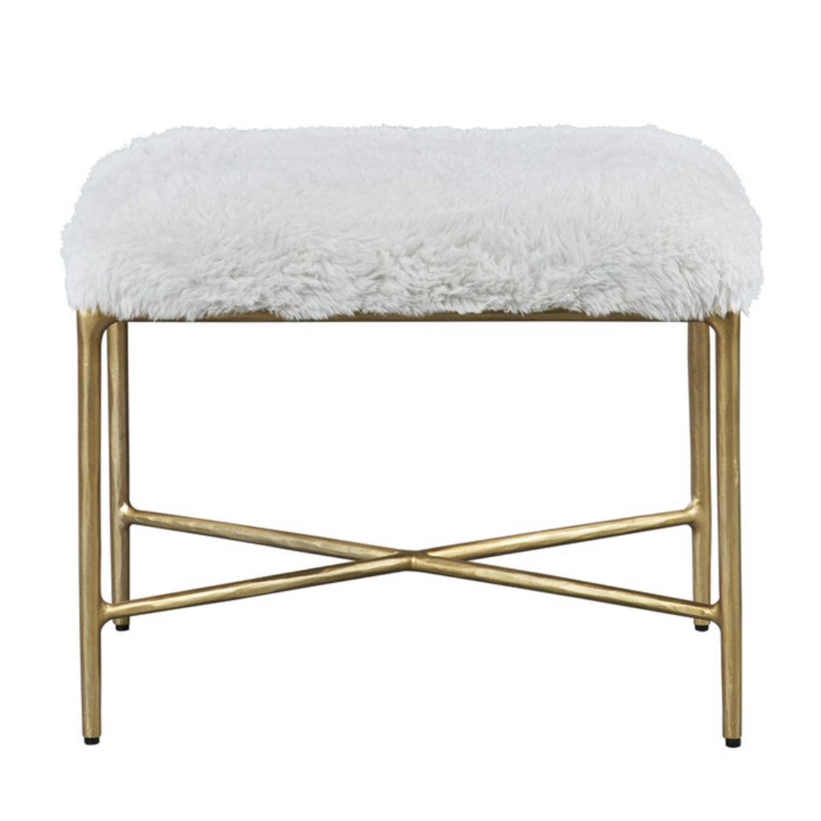 Outside The Box 24x16x19 Charmed  Faux Fur Small Bench