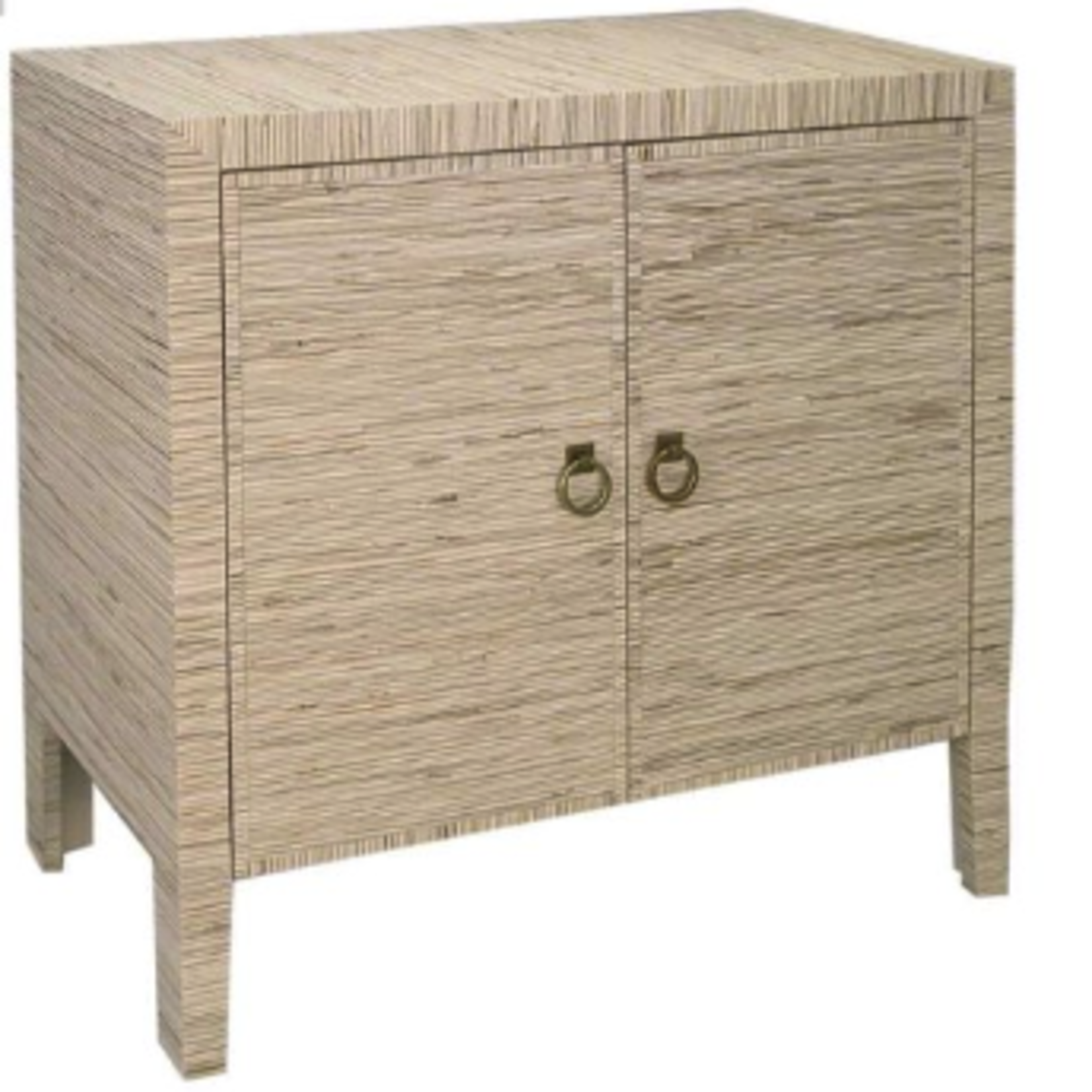 Outside The Box 36x18x35 Belwood Natural Seagrass Hand Crafted 2 Door Accent Cabinet