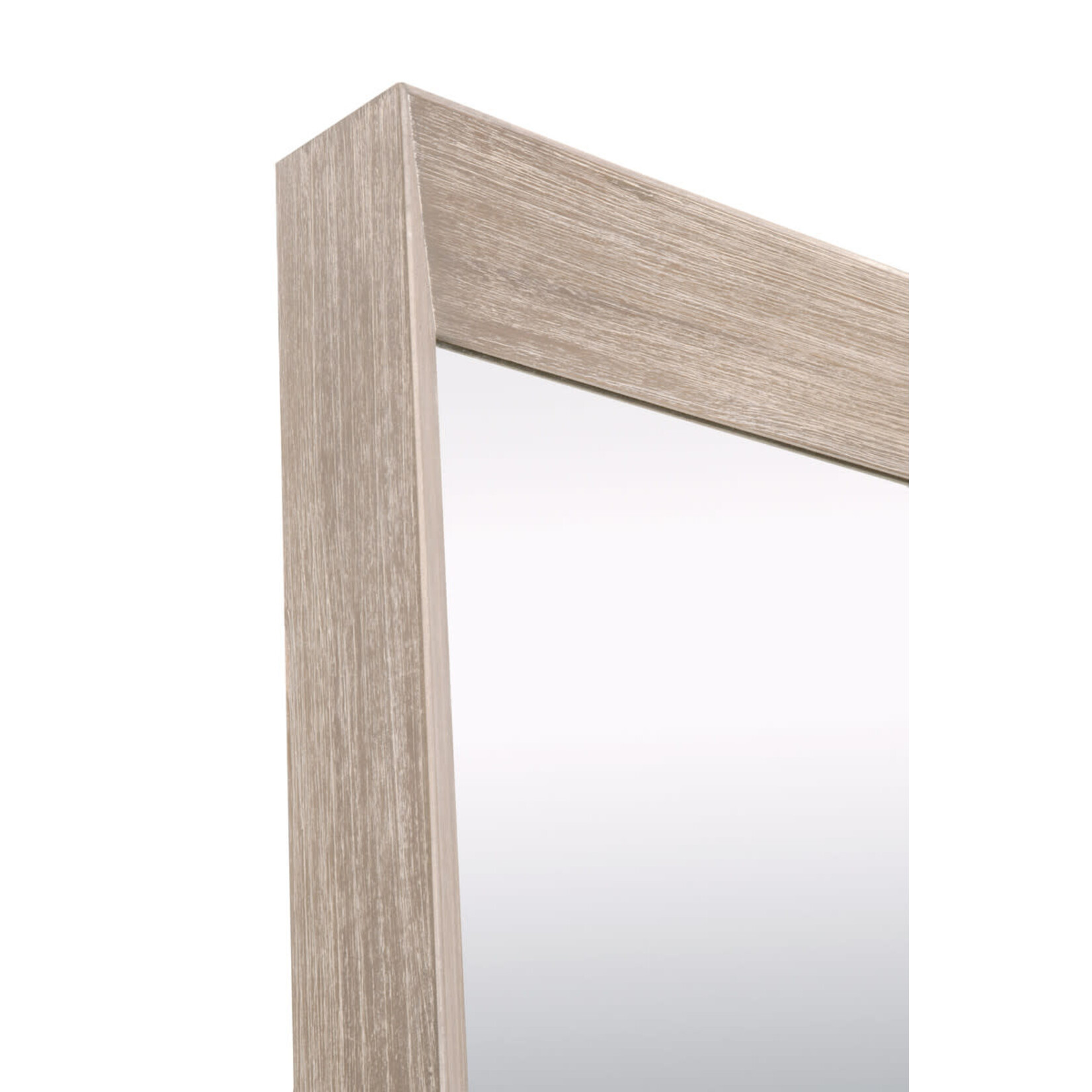 Outside The Box 79x47 Bevel Natural Gray Solid Acacia Wood Mirror