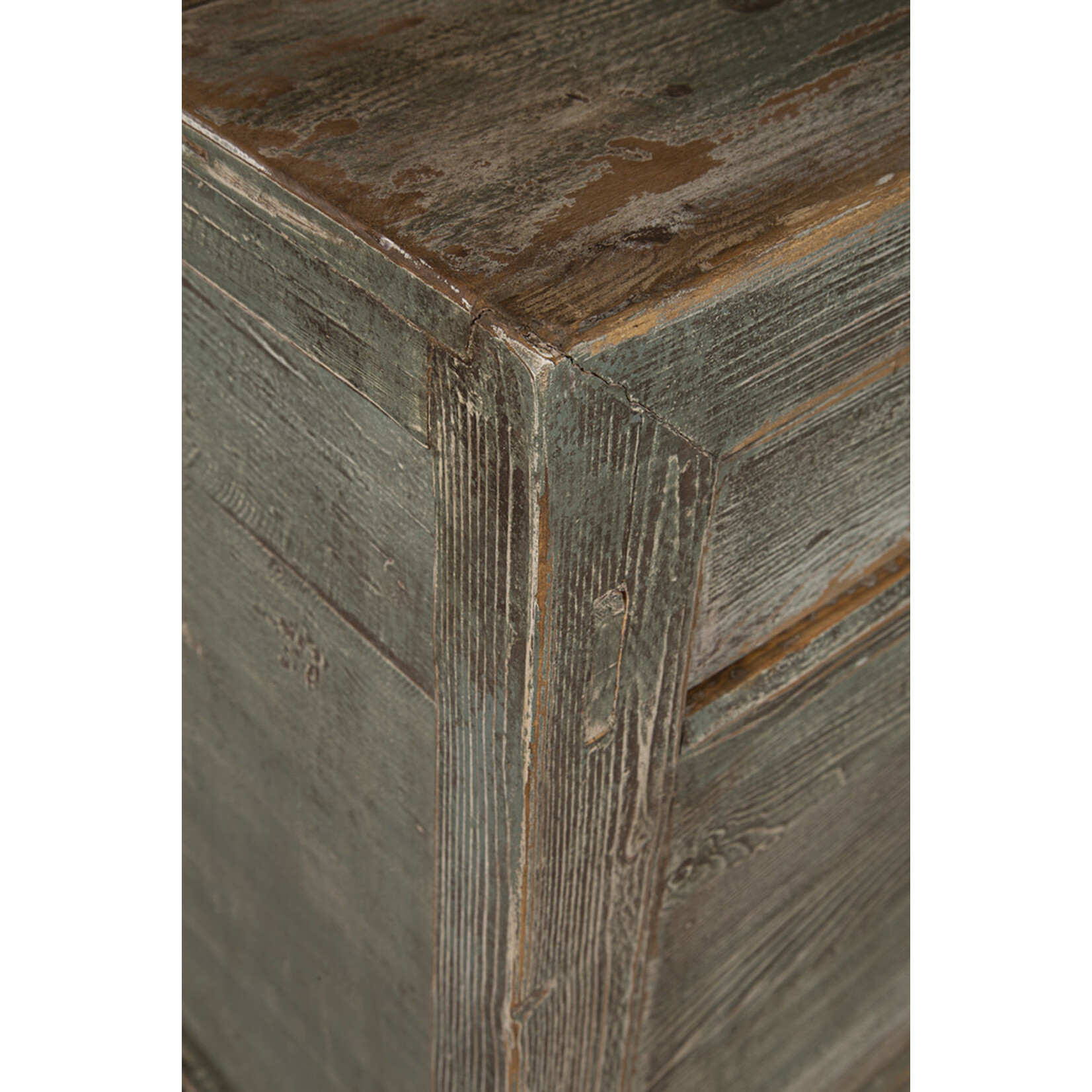 Outside The Box 79x19x36 Flemmer Reclaimed Pine Weathered Green Sideboard