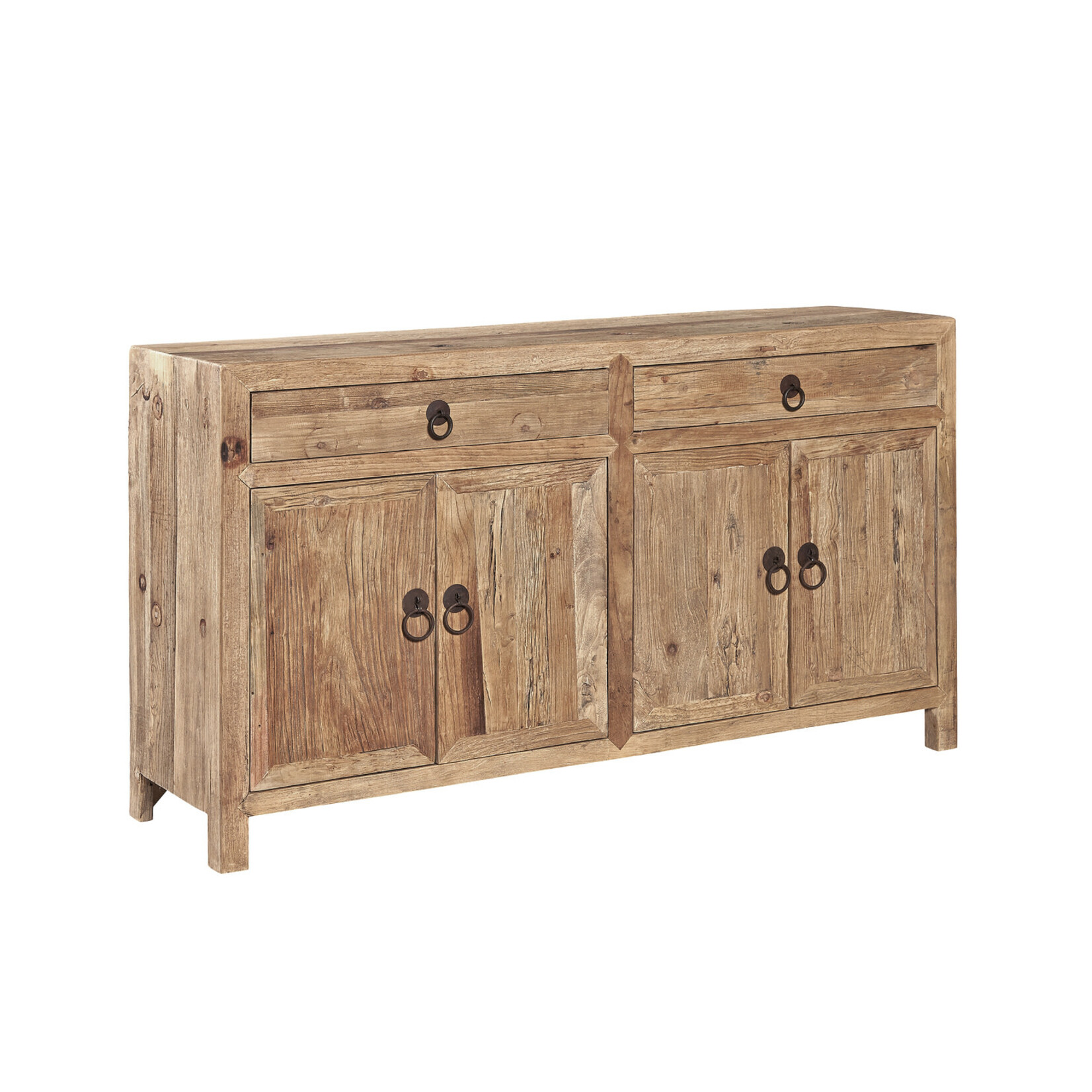 Outside The Box 59x16x34 Old Elm Solid Wood 2 Drawer / 4 Door Sideboard