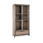 Outside The Box 42x18x83 Jensen Taupe Mango Wood 2 Door / 1 Drawer Cabinet