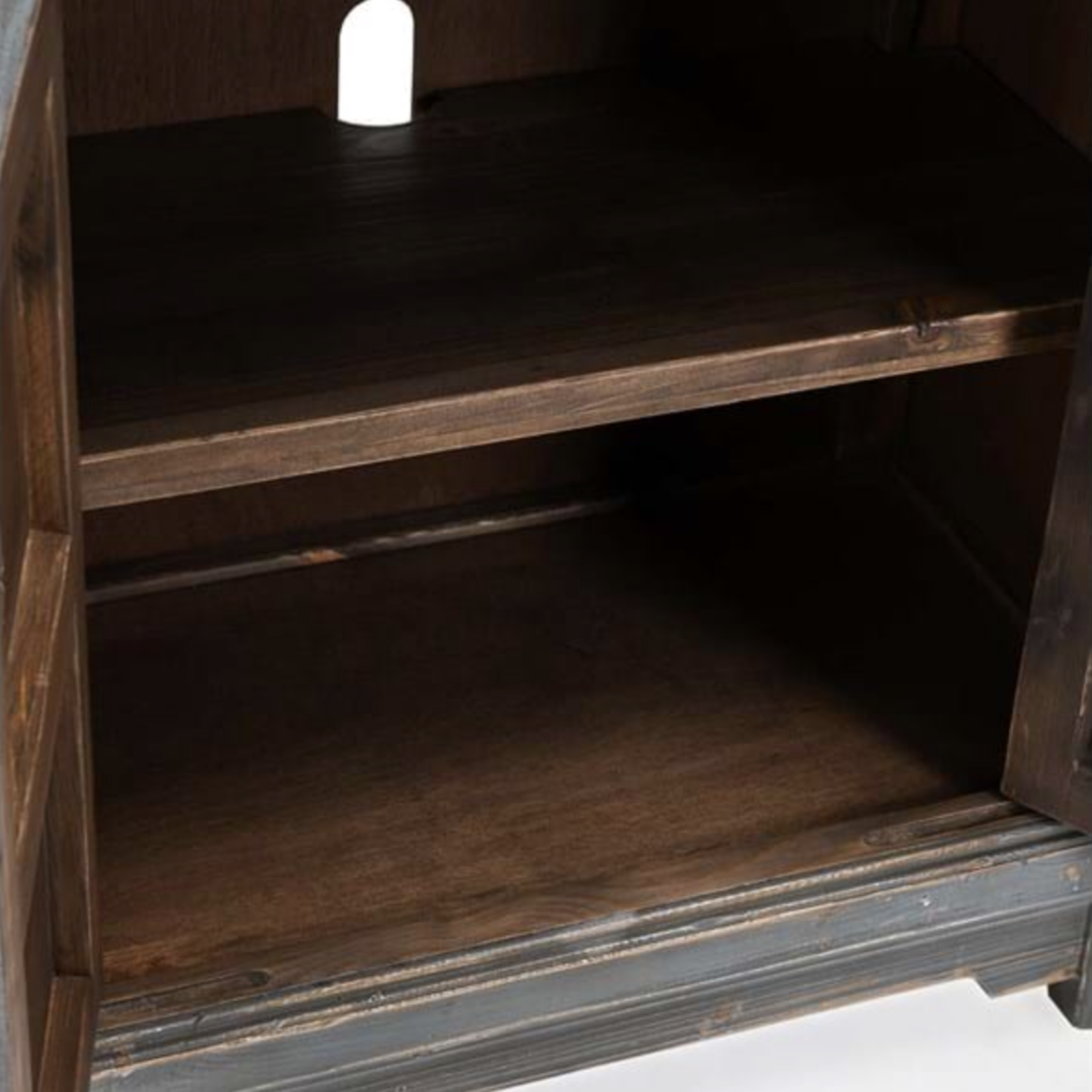 Outside The Box 63x18x36 Amherst Gray Reclaimed Pine 4 Door Sideboard