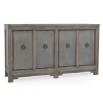 Outside The Box 63x18x36 Amherst Gray Reclaimed Pine 4 Door Sideboard