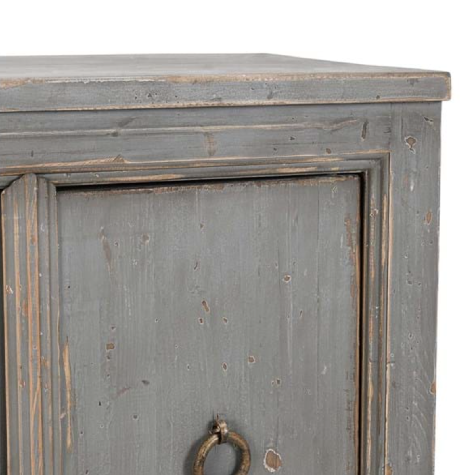 Outside The Box 63x18x36 Amherst Gray Reclaimed Pine 4 Door Sideboard
