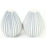 Outside The Box 3" Champa White & Blue Dots Salt & Pepper Shaker Set