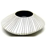 Outside The Box 5" Sea Shell White & Brown Dots Tea Light Candle Holder