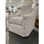 Outside The Box Cason Buckle Snow Performance Fabric Trillium Swivel Glider Accent Chair - Slipcover