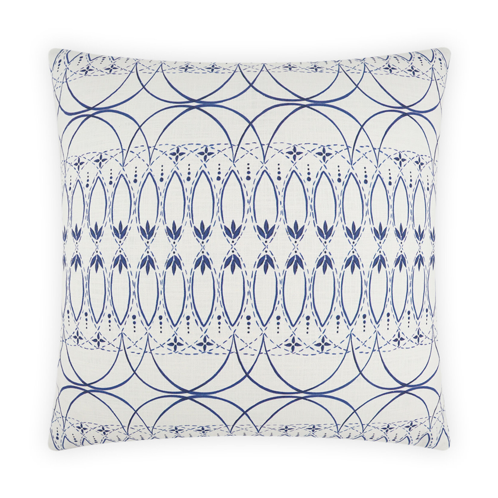 Outside The Box 24x24 Messier Cotton Square Feather Down Pillow In Blue