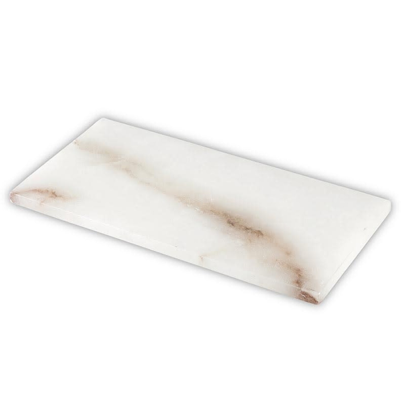 Outside The Box 14" White Alabaster Charcuterie Serving Tray