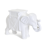 Outside The Box 15" White Elephant Ceramic Decor