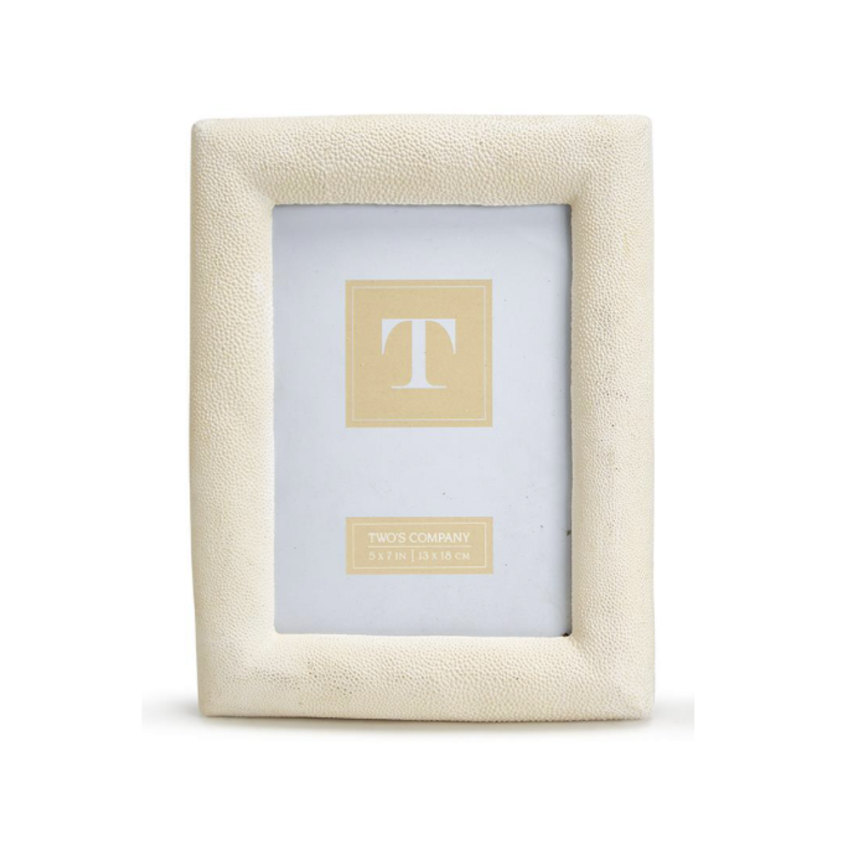 Outside The Box 5x7 Ivory Shagreen Texture Resin Photo Frame