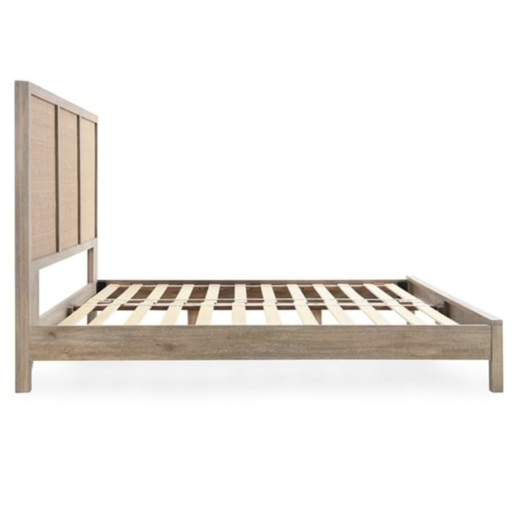 Outside The Box 61x80x54 Jensen Cane & Mango Wood Taupe Queen Bed