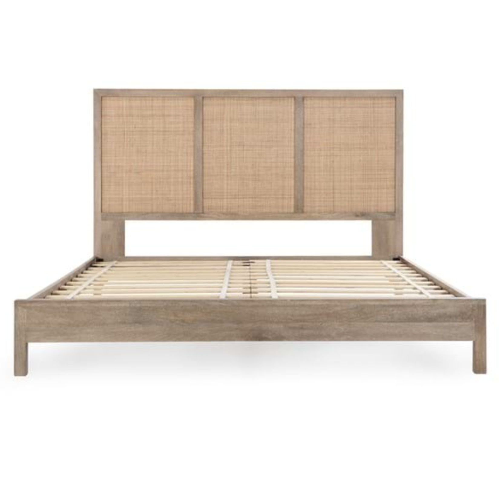 Outside The Box 61x80x54 Jensen Cane & Mango Wood Taupe Queen Bed