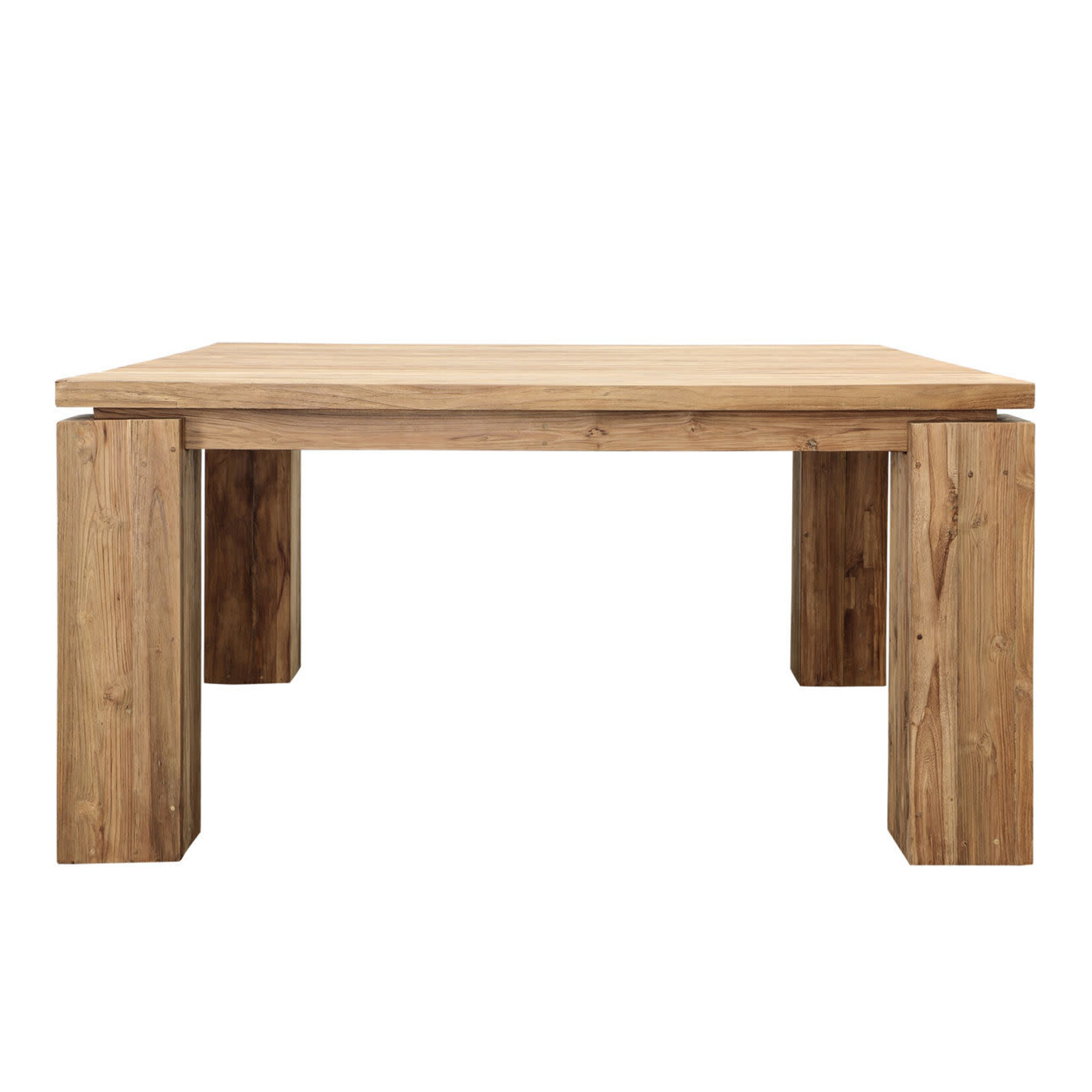 Outside The Box 63x63 Micah Natural Reclaimed Teak Wood Square Dining Table