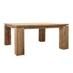 Outside The Box 63x63 Micah Natural Reclaimed Teak Wood Square Dining Table