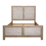 Outside The Box 63x85x60 Roux Light & Gray Warm Wash Reclaimed Pine Wood Queen Bed
