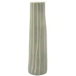 Outside The Box 8" Koza Gray W / White Stripes Handcrafted Porcelain Bud Vase