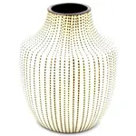 Outside The Box 4" Inca White With Brown Dots Handcrafted Porcelain Mini Bud Vase