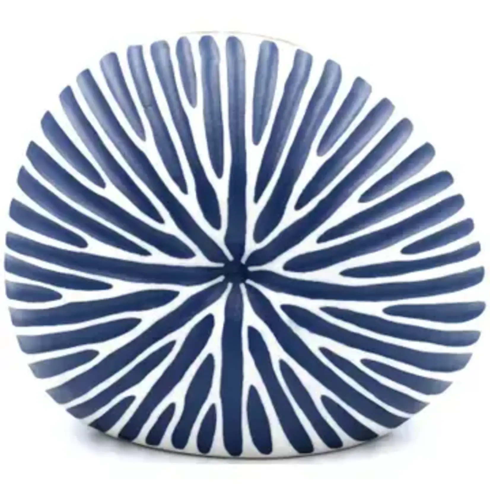Outside The Box 6" Diva Blue & White Handcrafted Porcelain Mini L-Shape Bud Vase