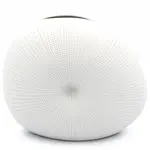 Outside The Box 6" Diva White With Dots Handcrafted Porcelain Mini L-Shape Bud Vase