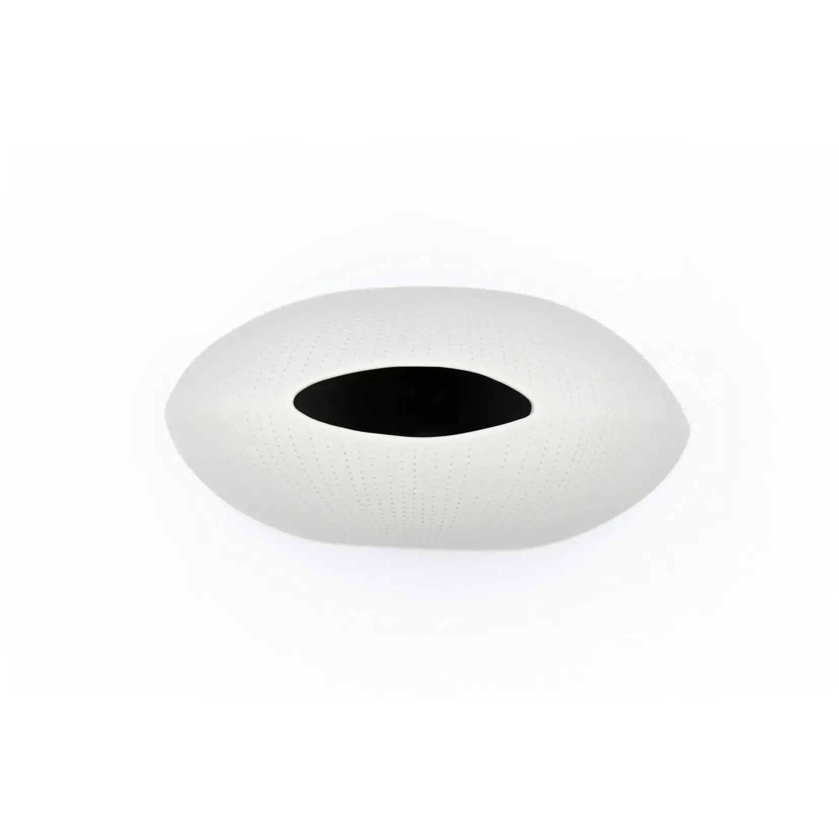 Outside The Box 6" Diva White With Dots Handcrafted Porcelain Mini L-Shape Bud Vase