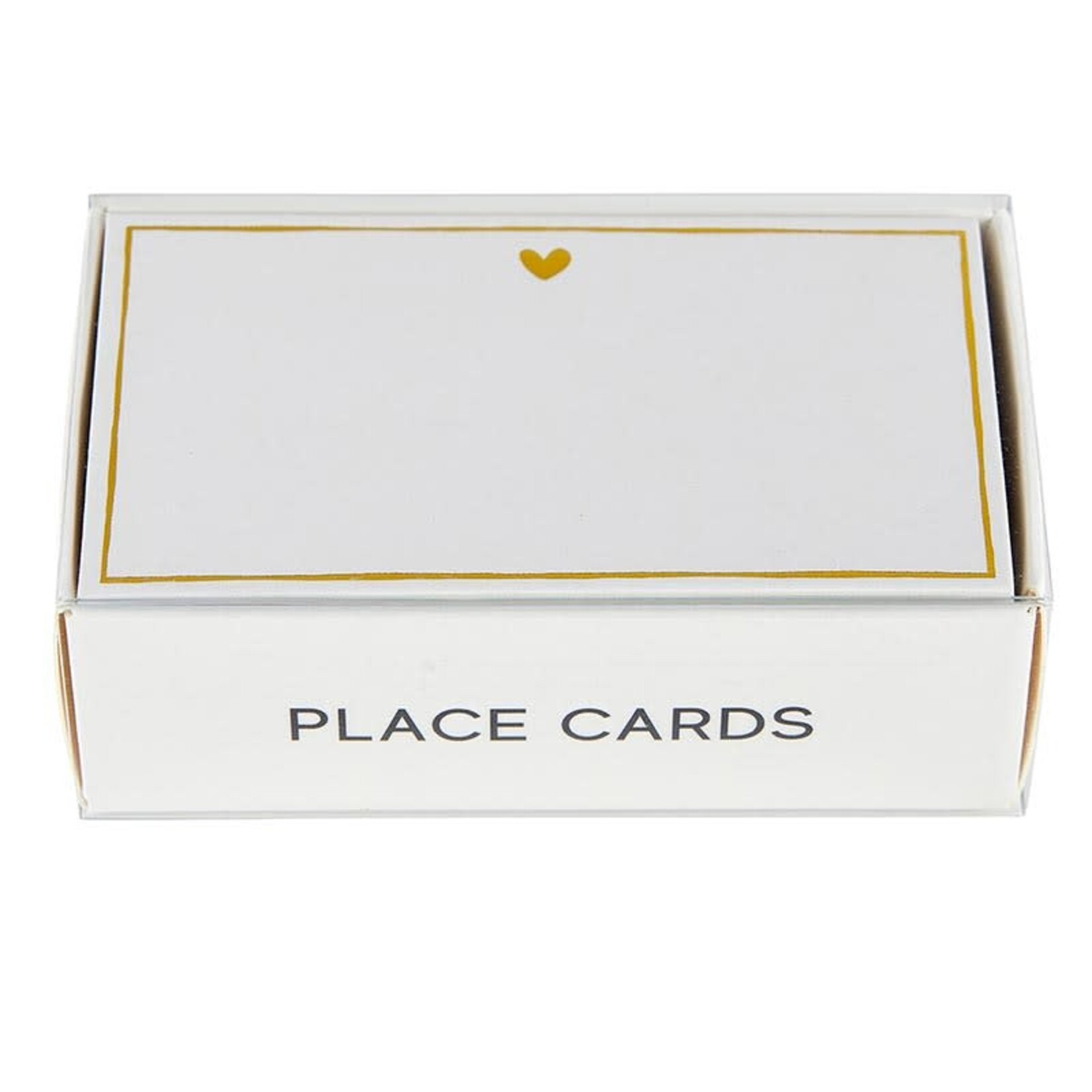 Outside The Box 3.5" x 2" Heart Gold Foil Place Cards [Qty 36]