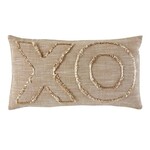 Outside The Box 22x12 "XO" Natural Rectangle Lumbar Pillow