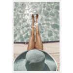 Outside The Box 63x43 Brigitte By The Pool Framed Art