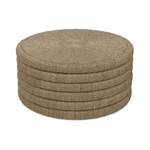 Outside The Box 32x17 Natural Seagrass Ribbed Round Coffee Table