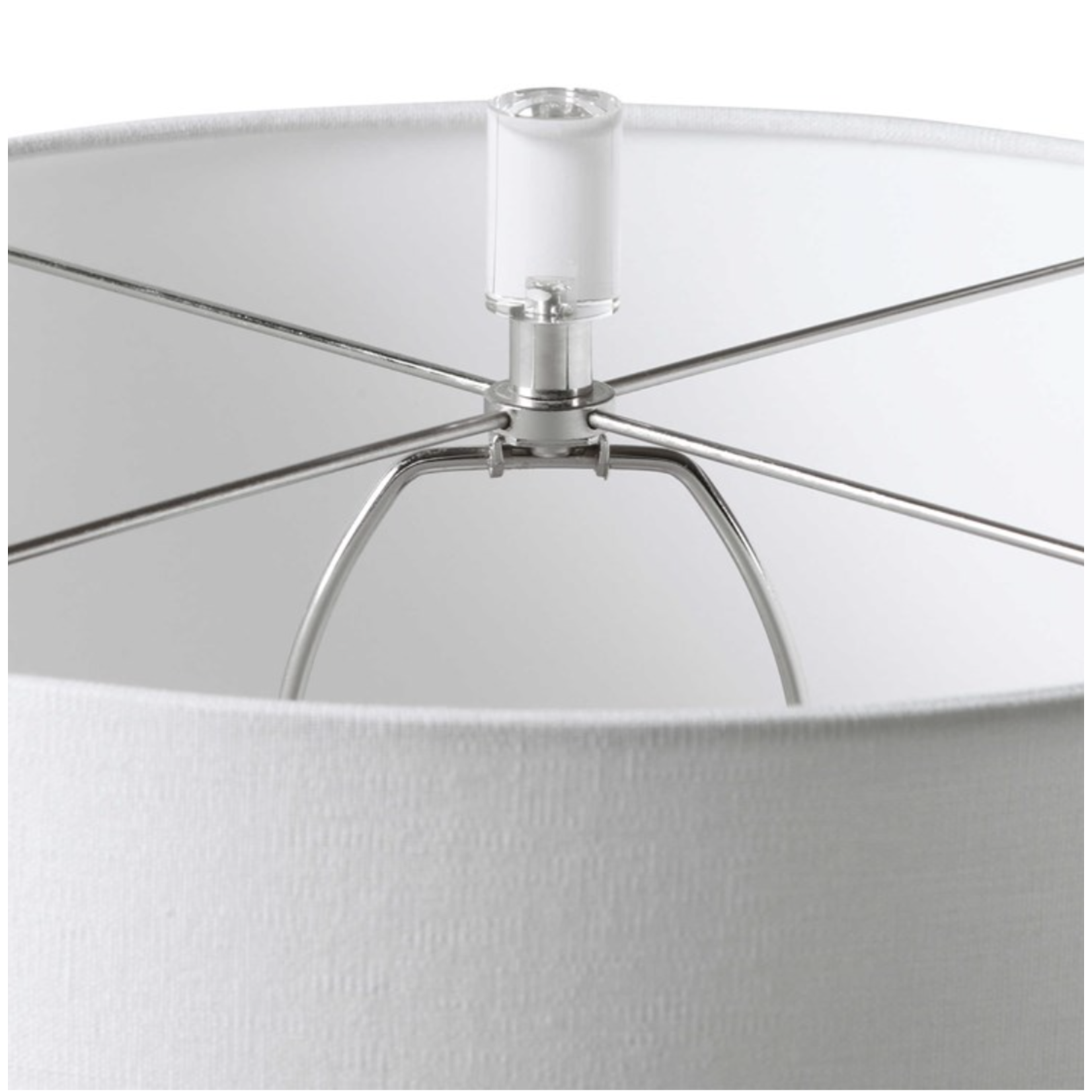 Outside The Box 27" Uttermost Caelina White Ceramic With Organic Grid Table Lamp