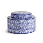 Outside The Box 5" Marielle Blue & White Ceramic Lidded Jar