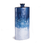 Outside The Box 20" Azul Ombre Enameled Iron Petite Vase