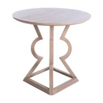 Outside The Box 32x31 Chape Cerused Mindi Wood Light Natural Bistro Table