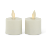 Outside The Box 2" Set Of 2 White Luminary Indoor Tealight
