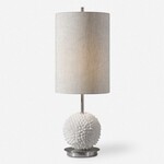 Outside The Box 25" Uttermost Cascara White Faux Seashells Hand-Crafted Table Lamp