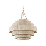 Outside The Box 22" Palecek Everly Natural Abaca Rope Woven Pendant